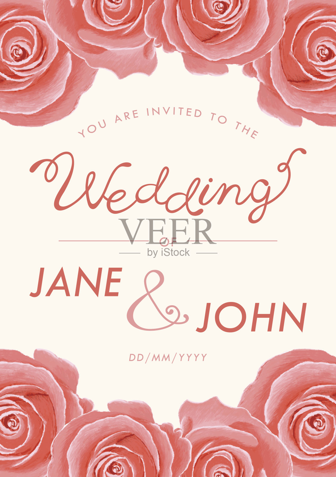 婚礼卡片设计模板素材