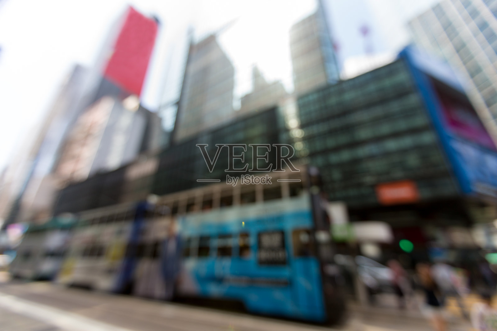 模糊汽车旅行在香港中心-散焦照片摄影图片