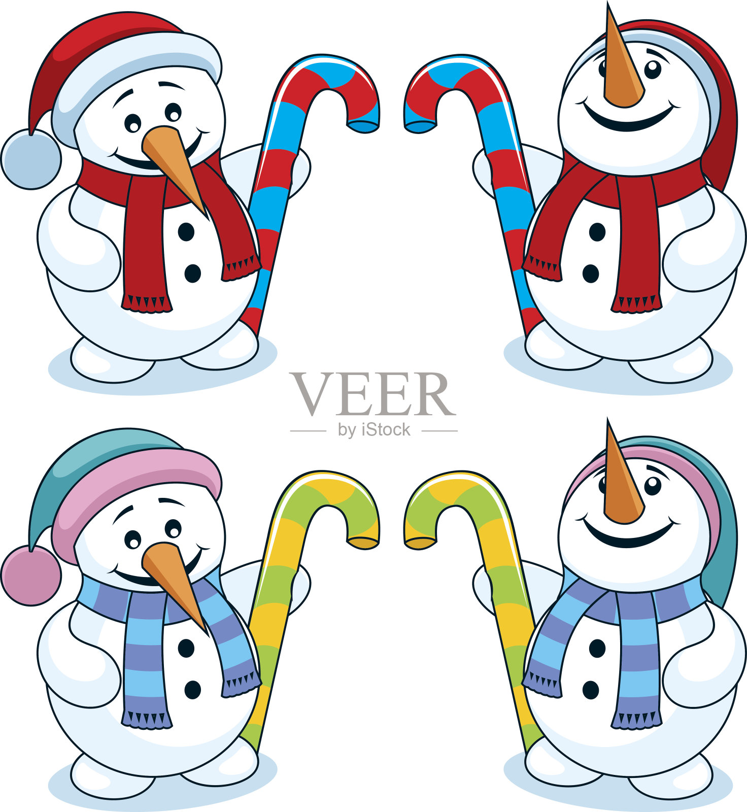 小雪人设计元素图片