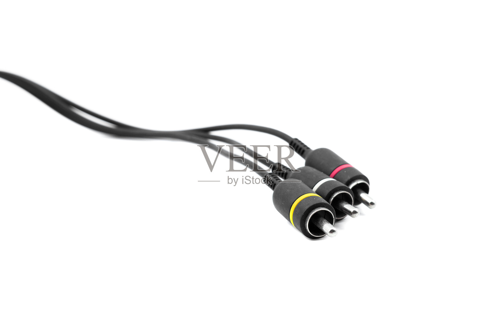 视听传播的模拟电缆。RCA电缆照片摄影图片