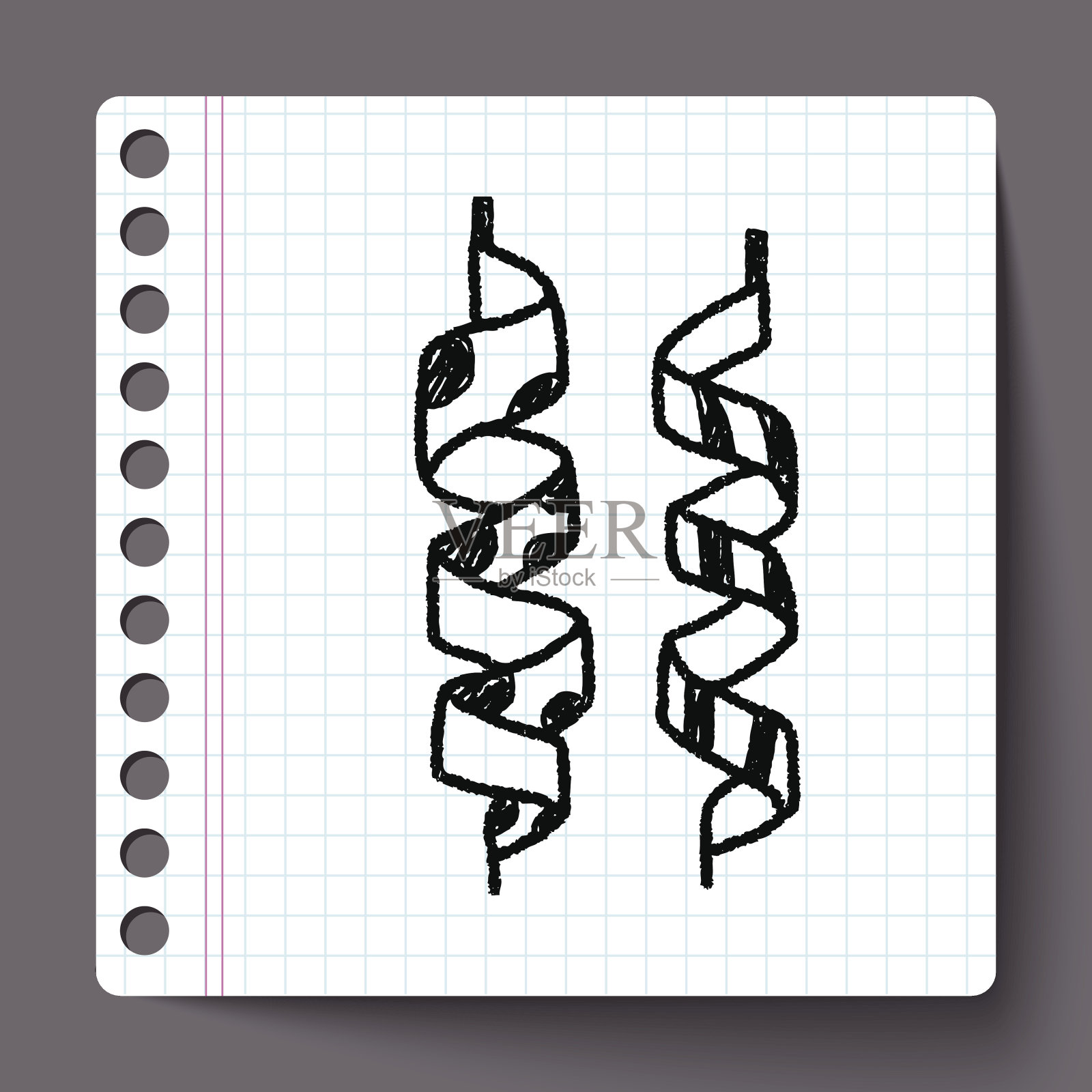 涂鸦丝带插画图片素材