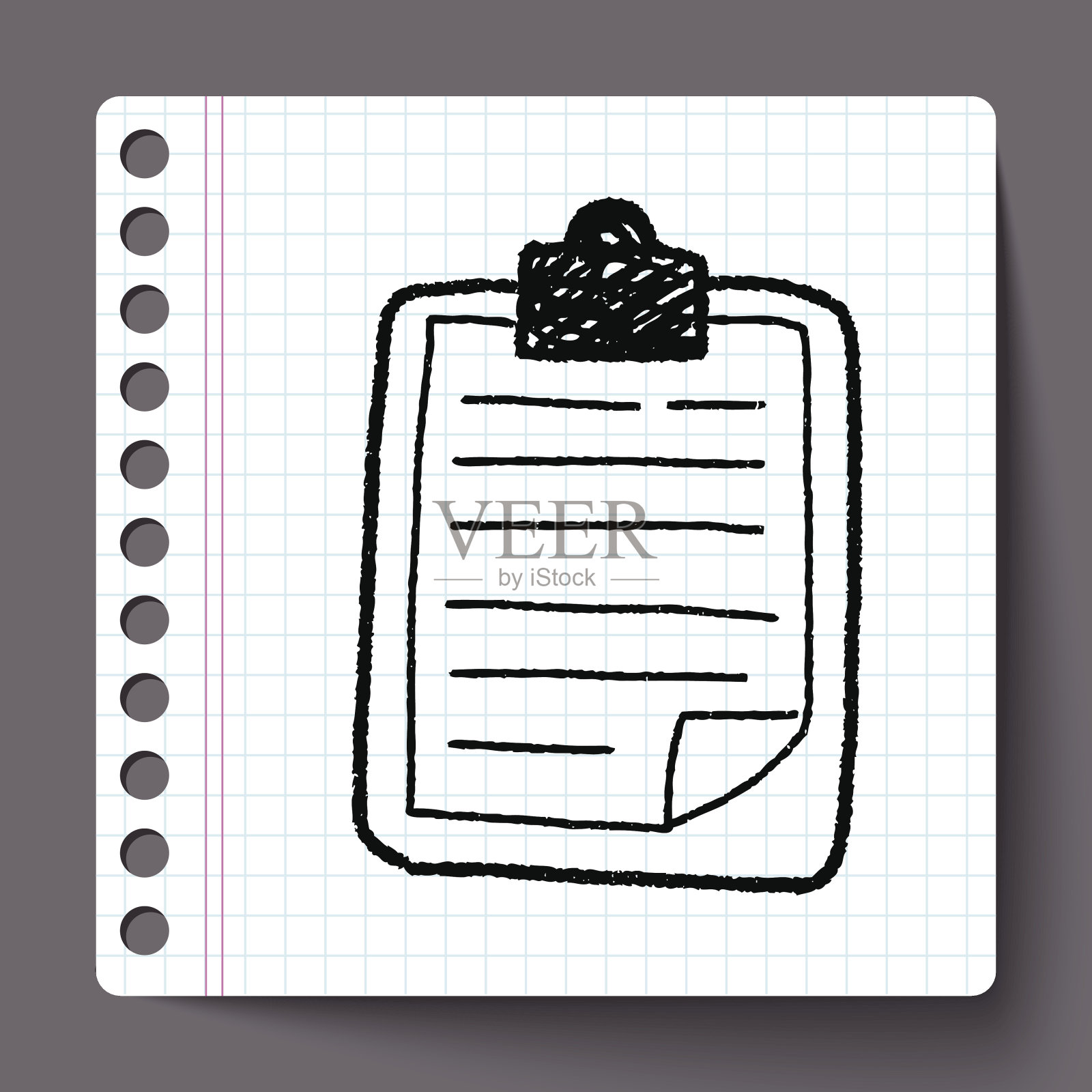 涂鸦的文档插画图片素材