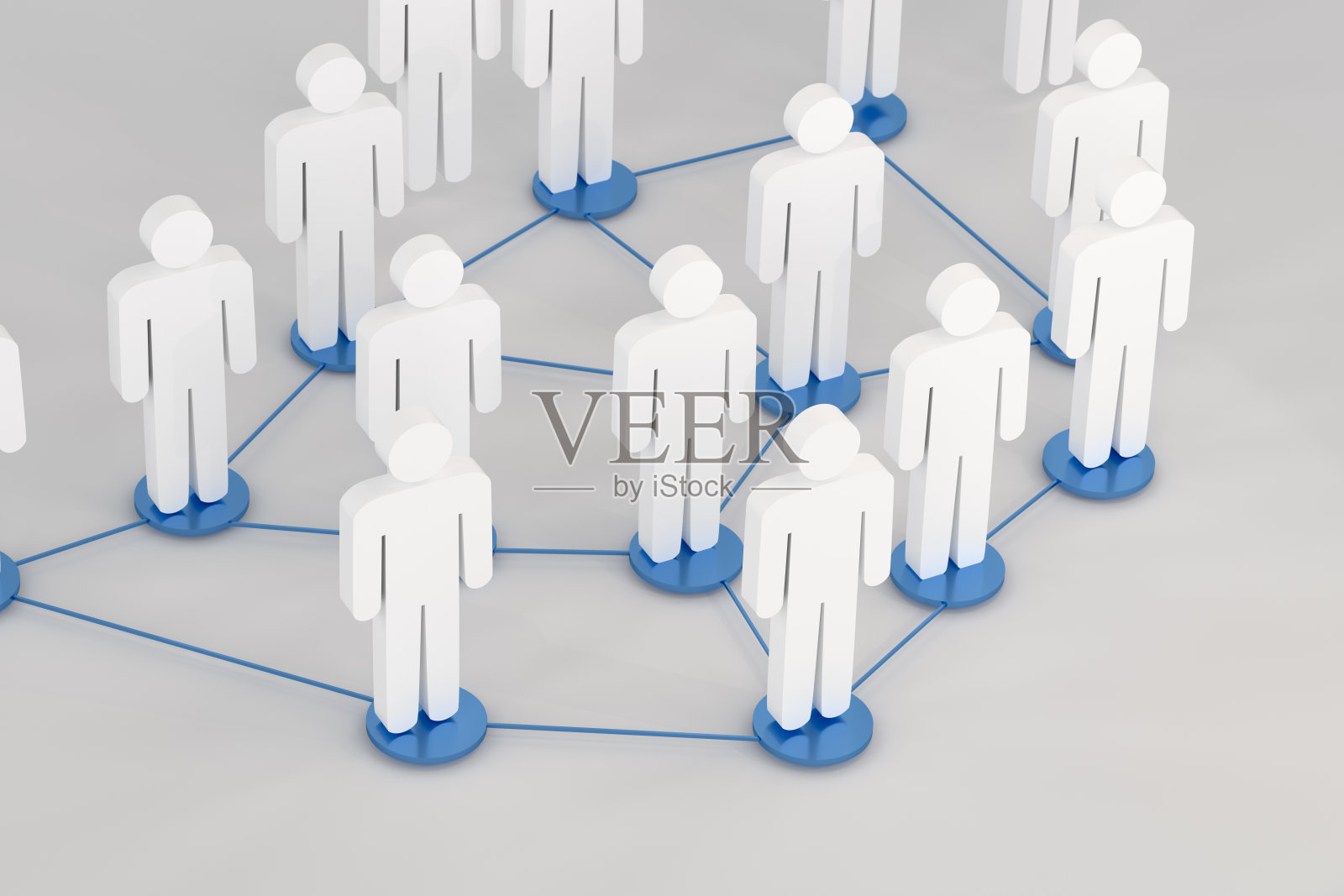 人类符号网络为社会网络概念插画图片素材