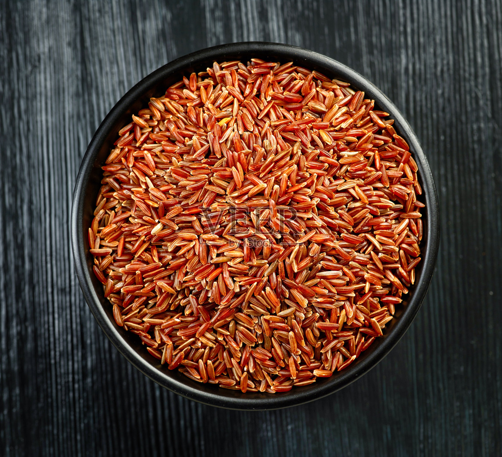 一碗红菰米照片摄影图片