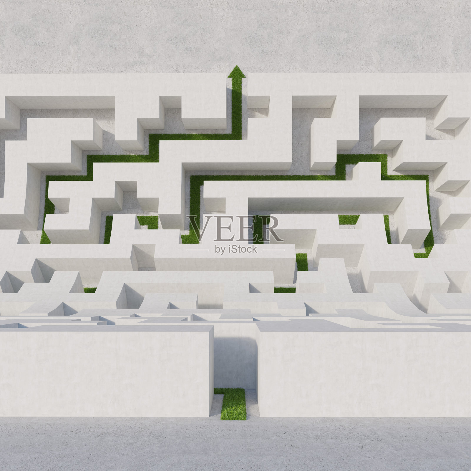 用箭头弯曲迷宫照片摄影图片