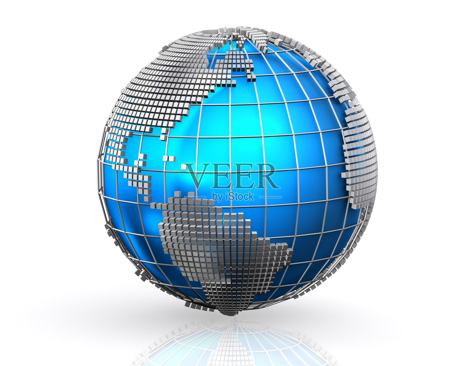 蓝色全球商业世界背景。照片摄影图片