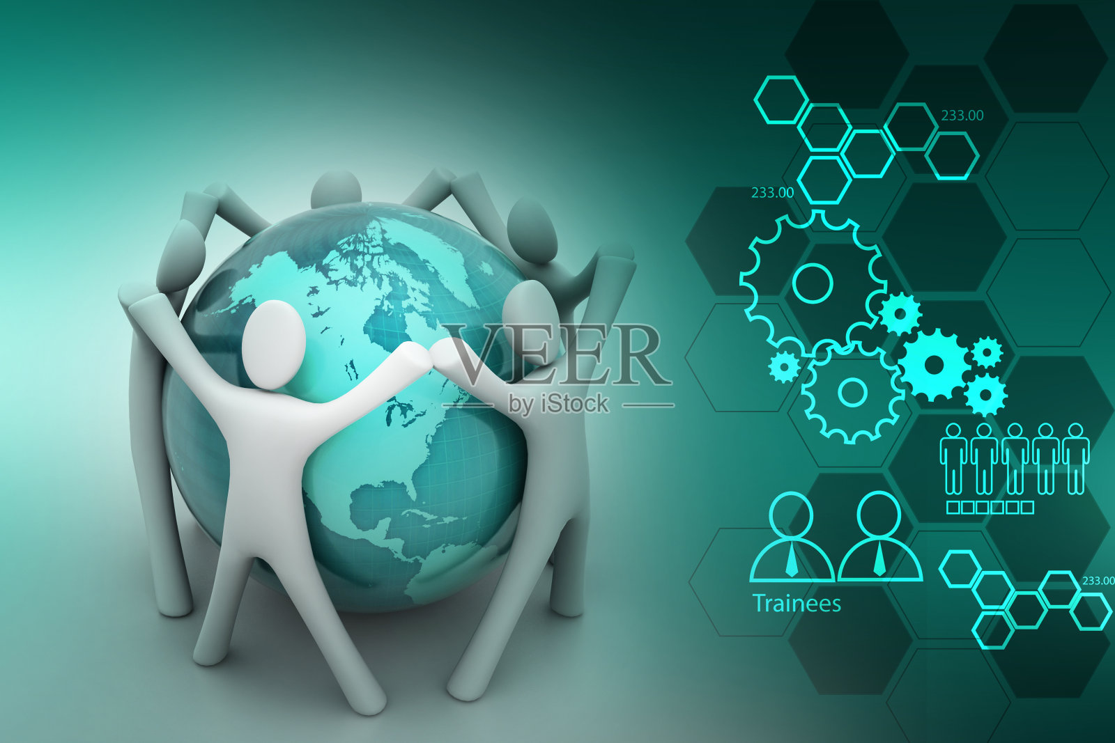 世界各地的人的3d渲染照片摄影图片