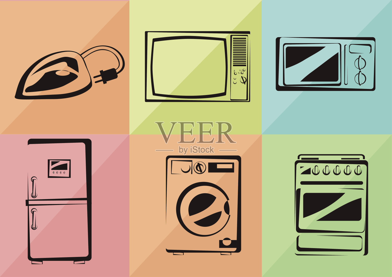 矢量家电图标插画图片素材