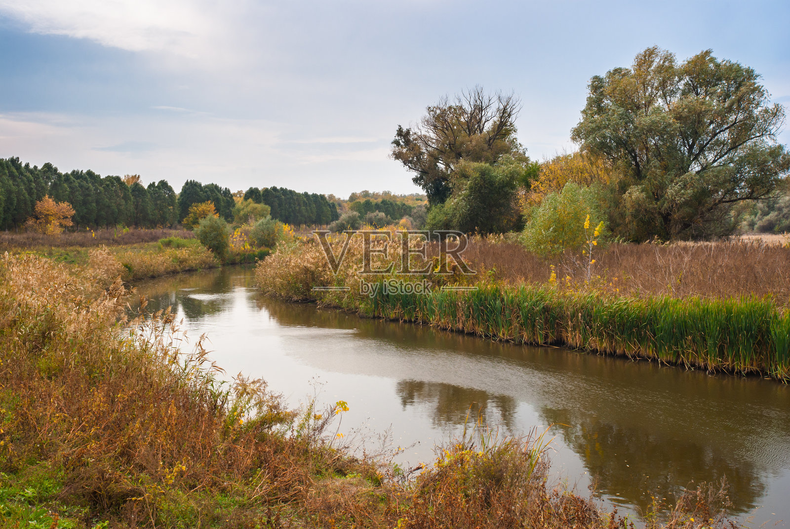 傍晚风景：小河照片摄影图片