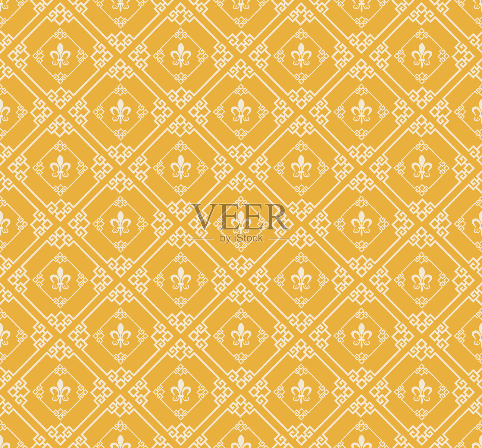 亚洲风格图案无缝纹理插画图片素材