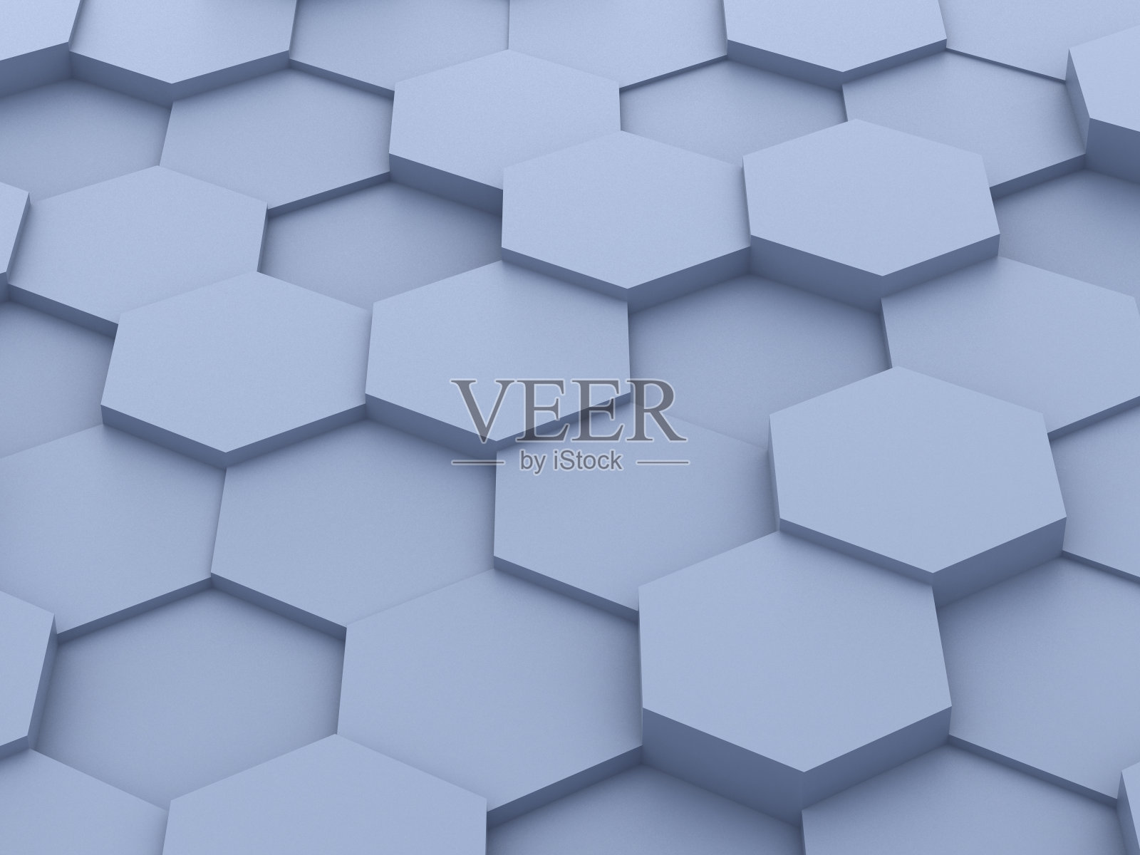 背景的3d蓝色六边形块照片摄影图片