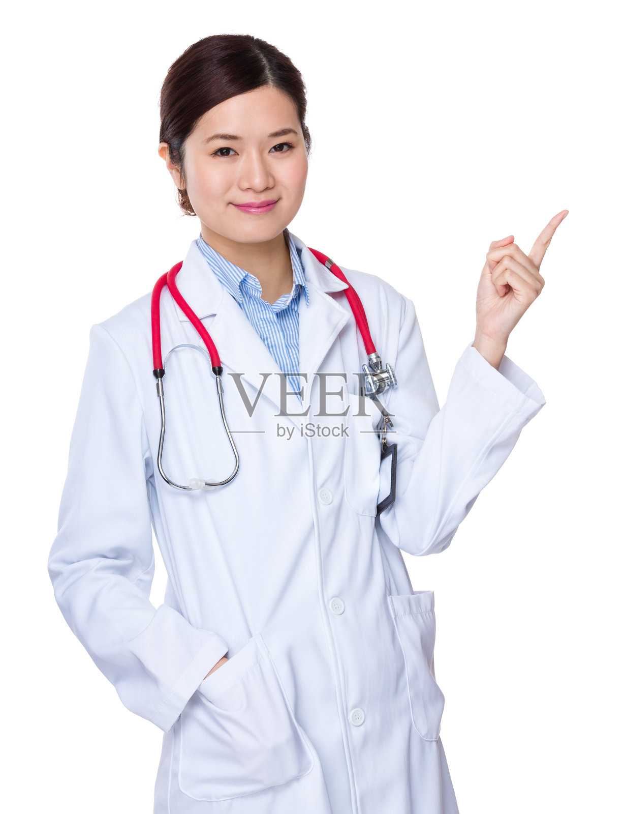 女医生指出照片摄影图片