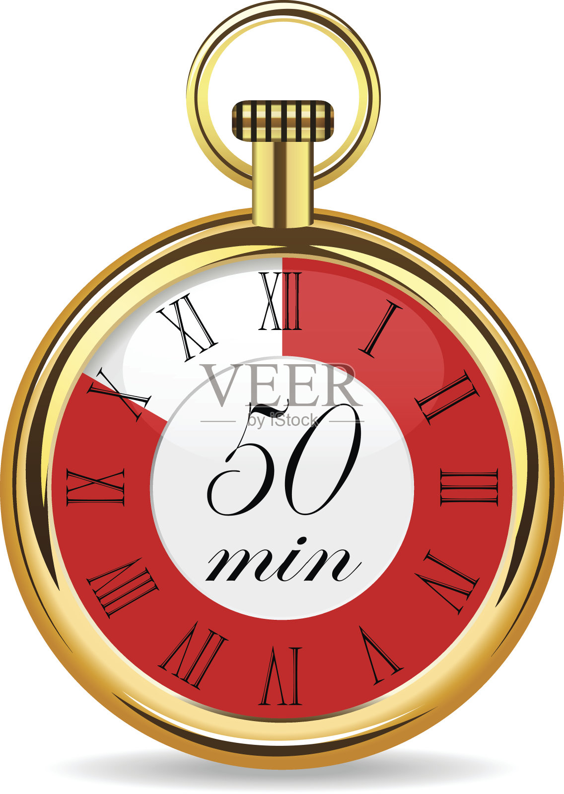 机械表计时50分钟插画图片素材