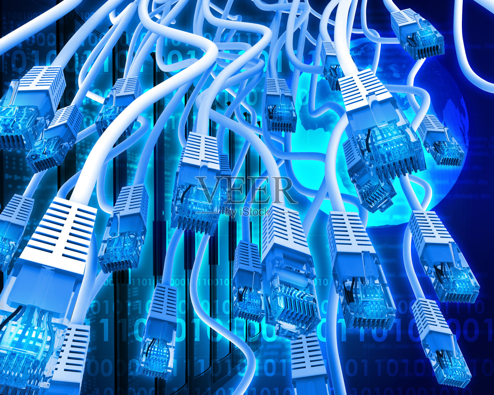 计算机接地电缆照片摄影图片