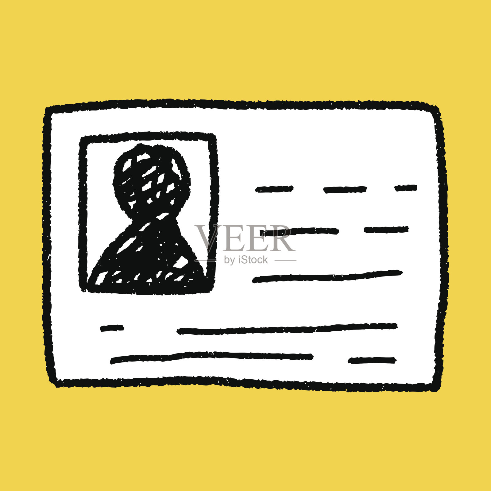 涂鸦的身份证设计元素图片