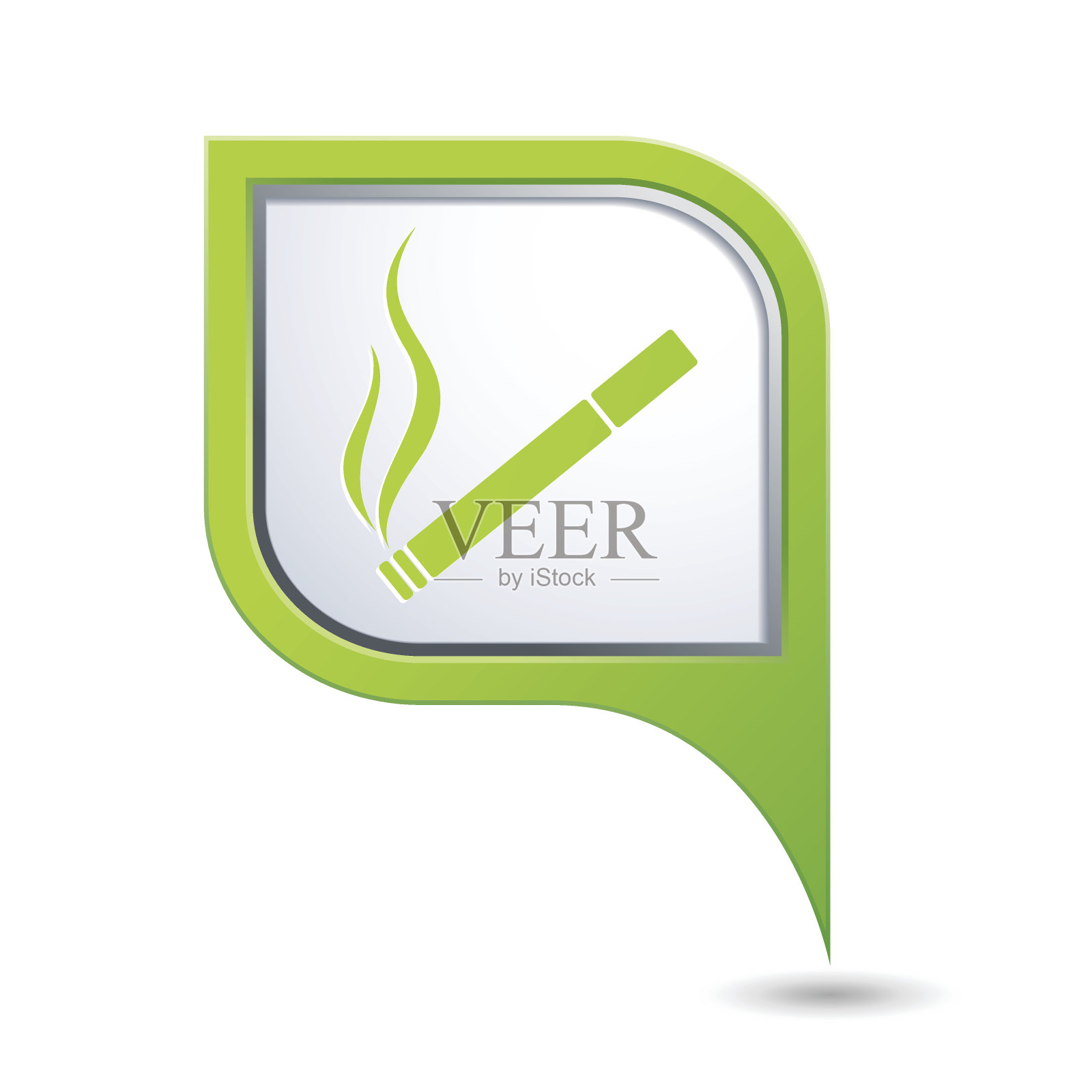 地图指针没有吸烟标志插画图片素材