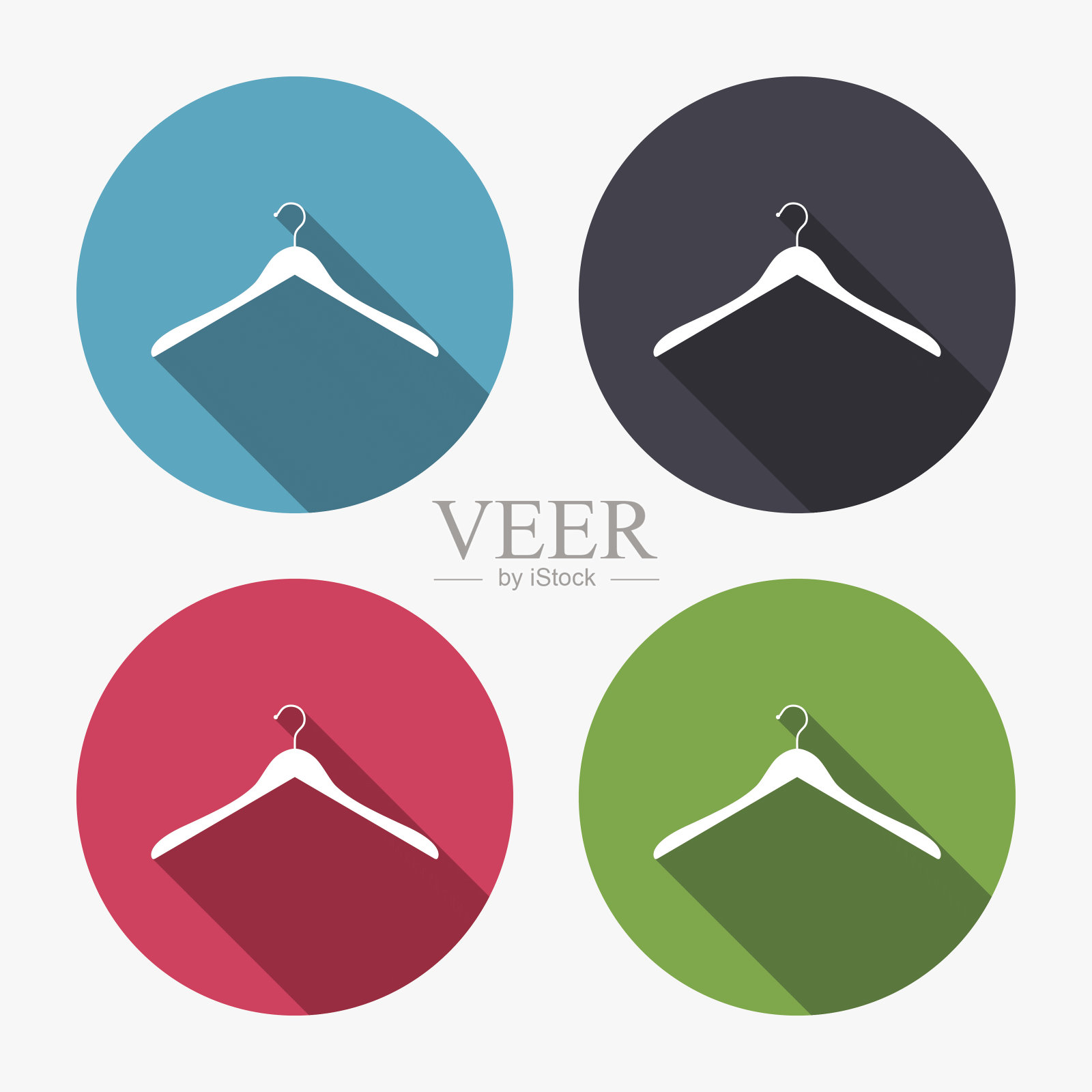 吊架标志图标。衣帽间的象征。图标素材