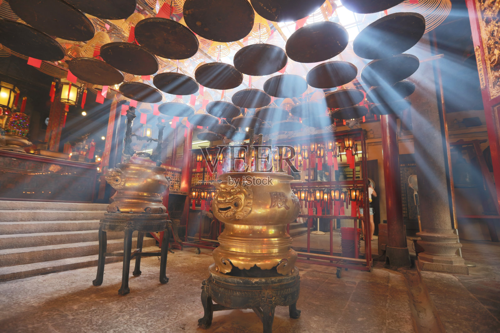 香港文武寺内部照片摄影图片