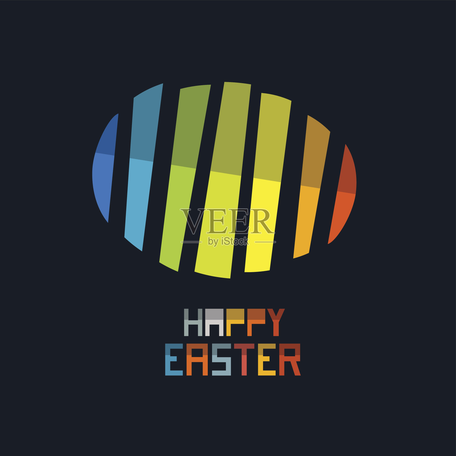 复活节彩蛋象征设计模板素材