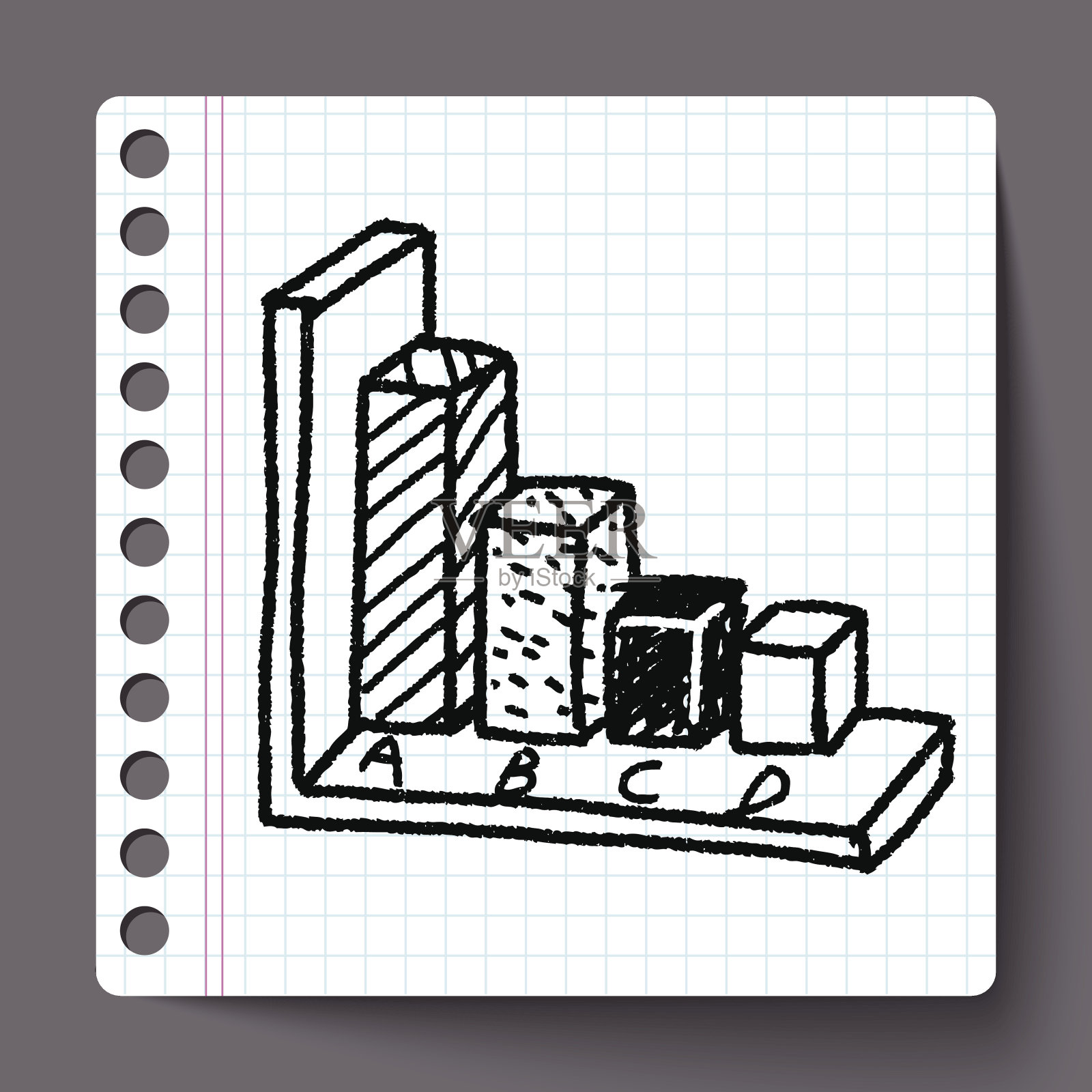 图表涂鸦插画图片素材