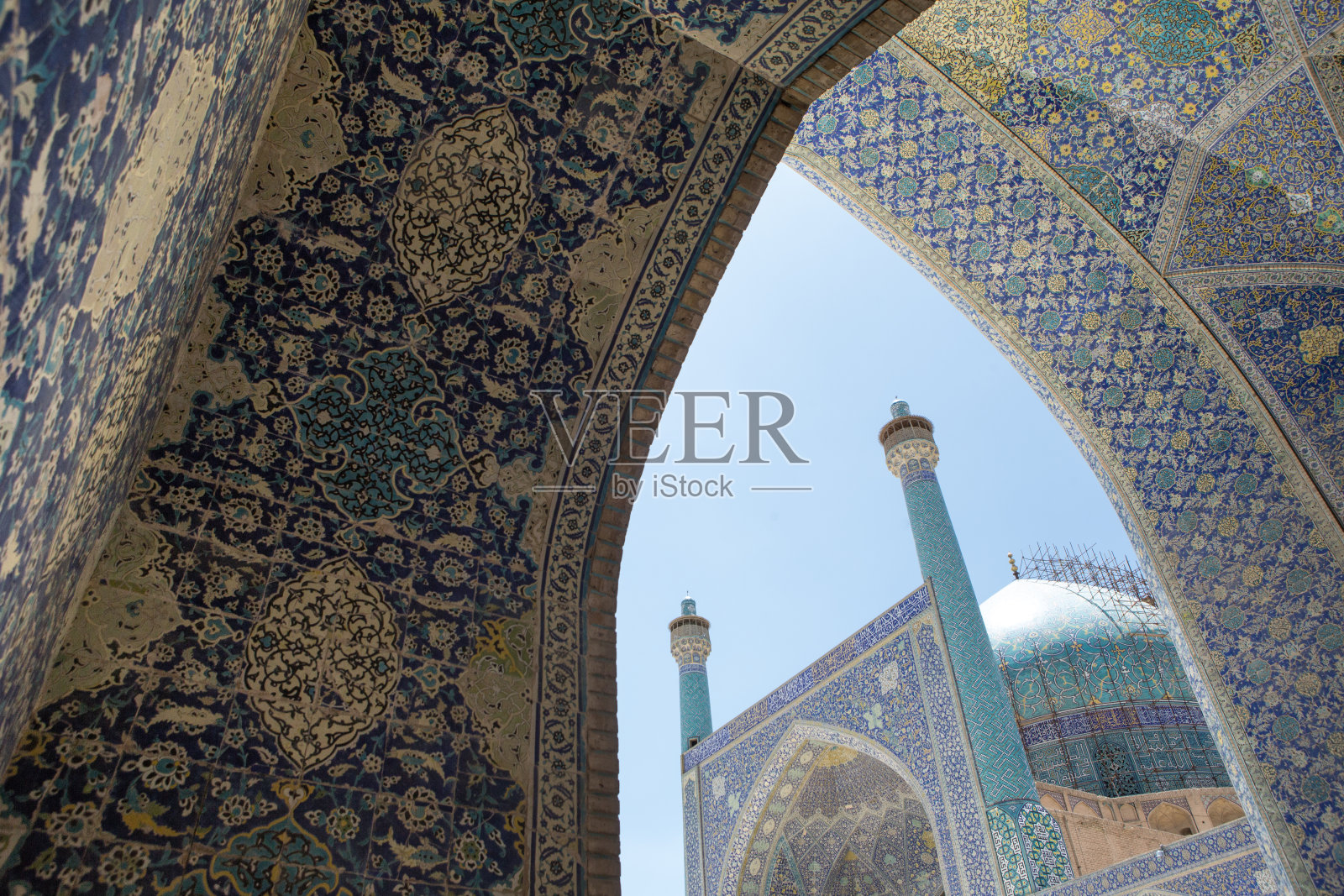 伊朗伊斯法罕的清真寺。照片摄影图片