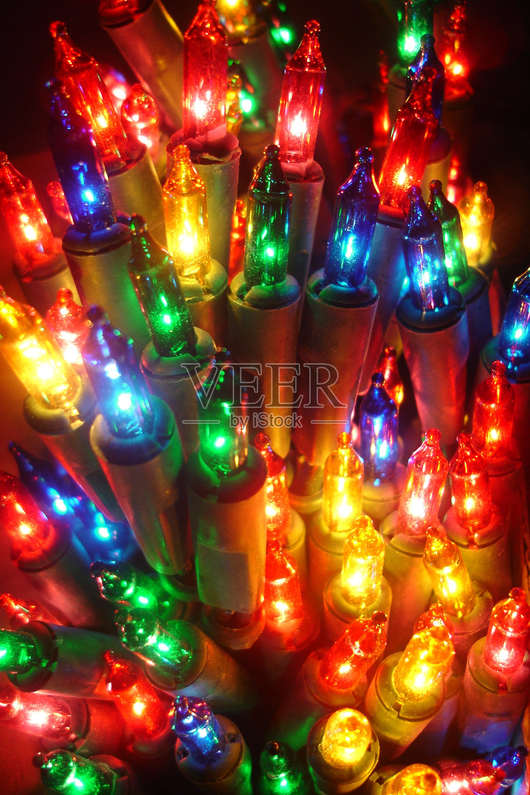 圣诞灯照片摄影图片