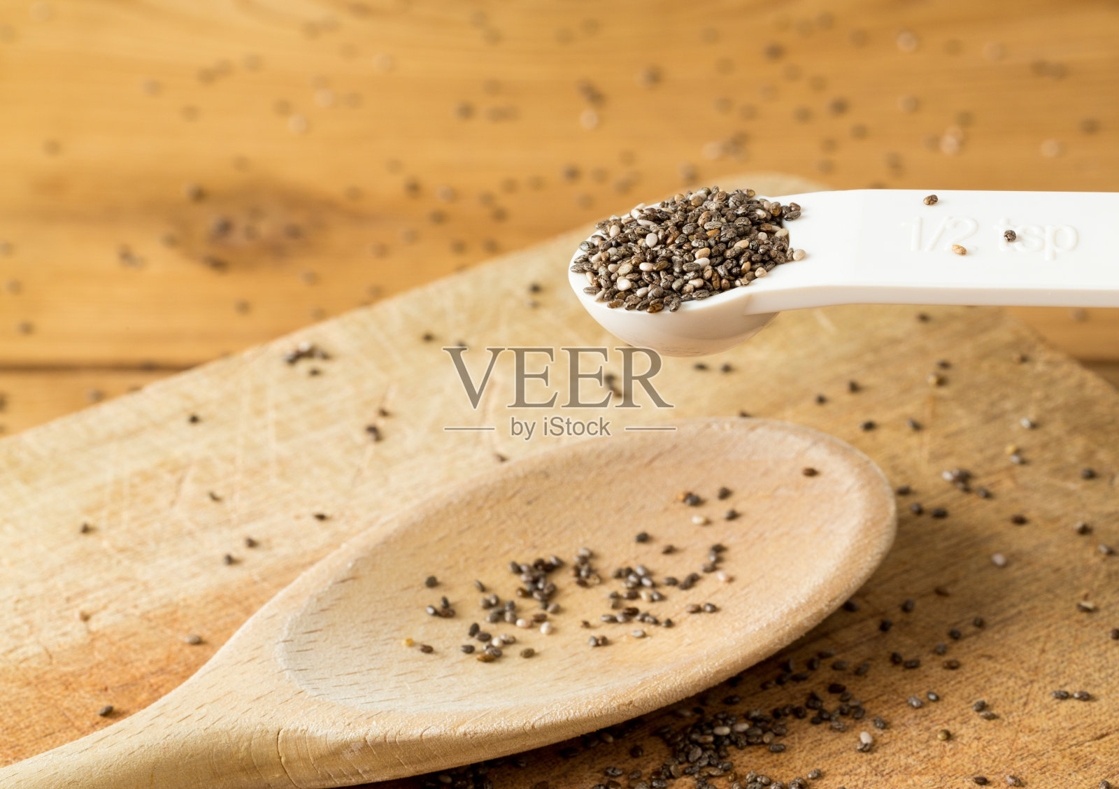 量匙里的奇异籽照片摄影图片