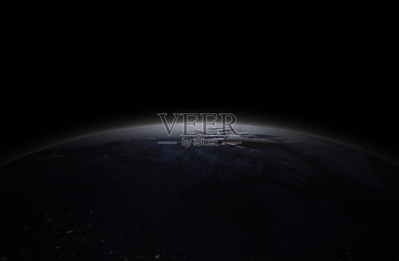 带着光的黑暗星球照片摄影图片