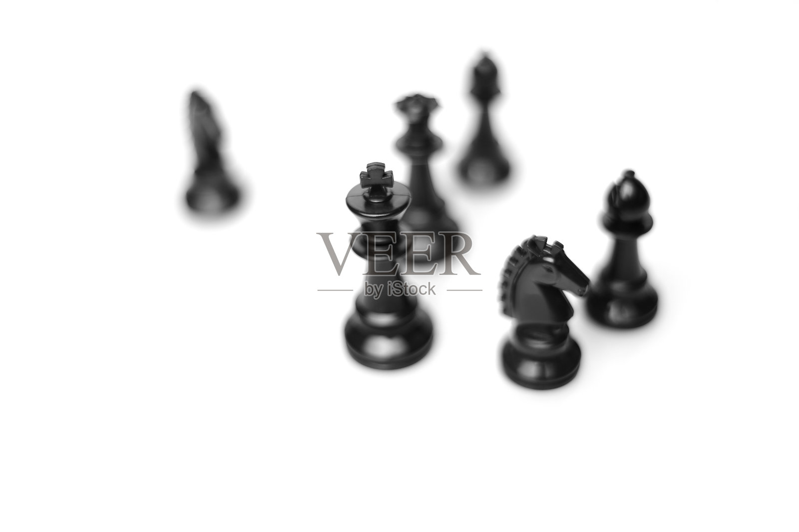 象棋，鸟瞰图在白色背景照片摄影图片