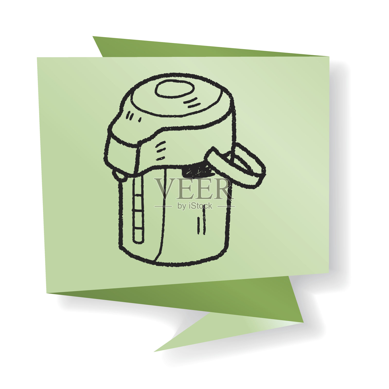 涂鸦的水壶设计元素图片