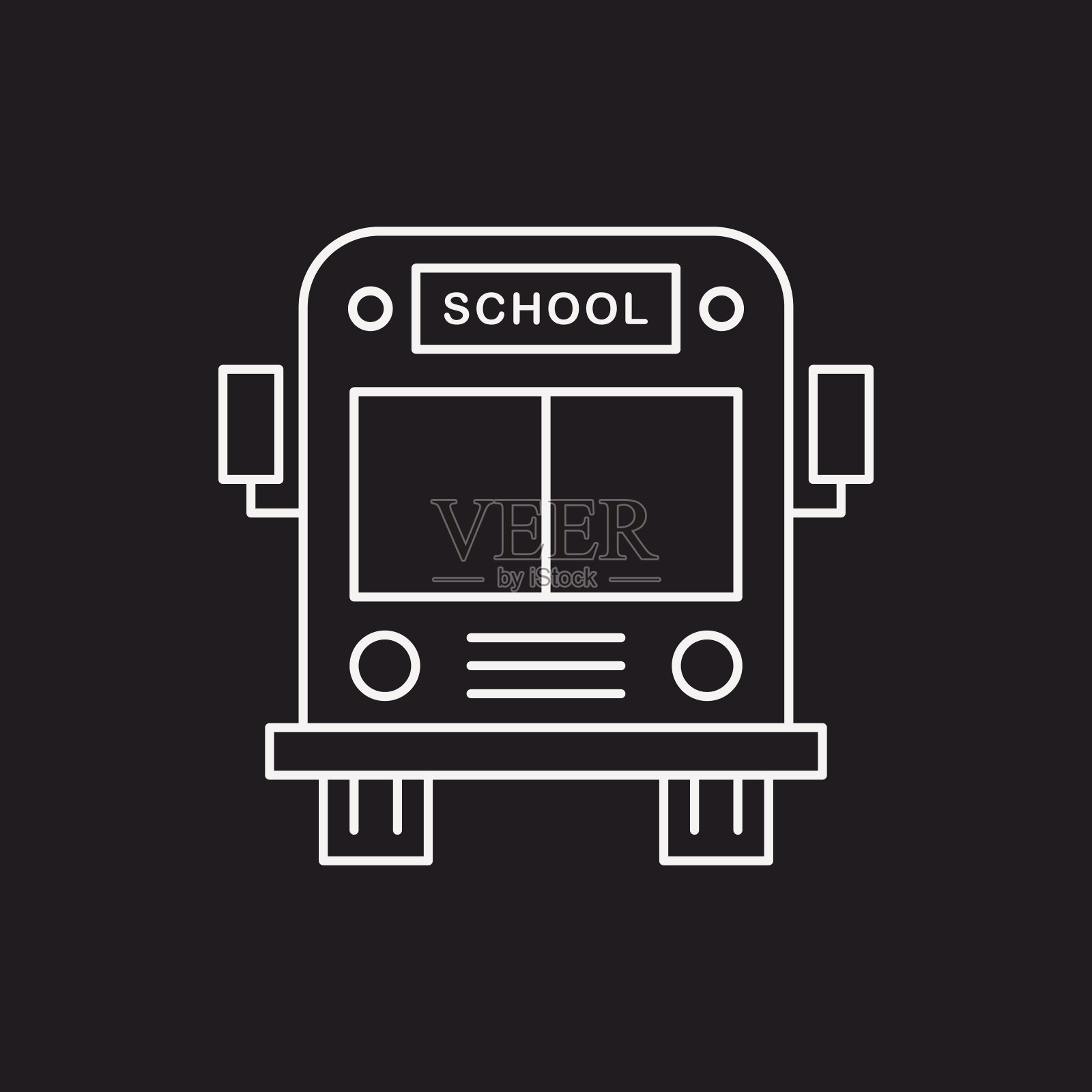 校车线路图标插画图片素材