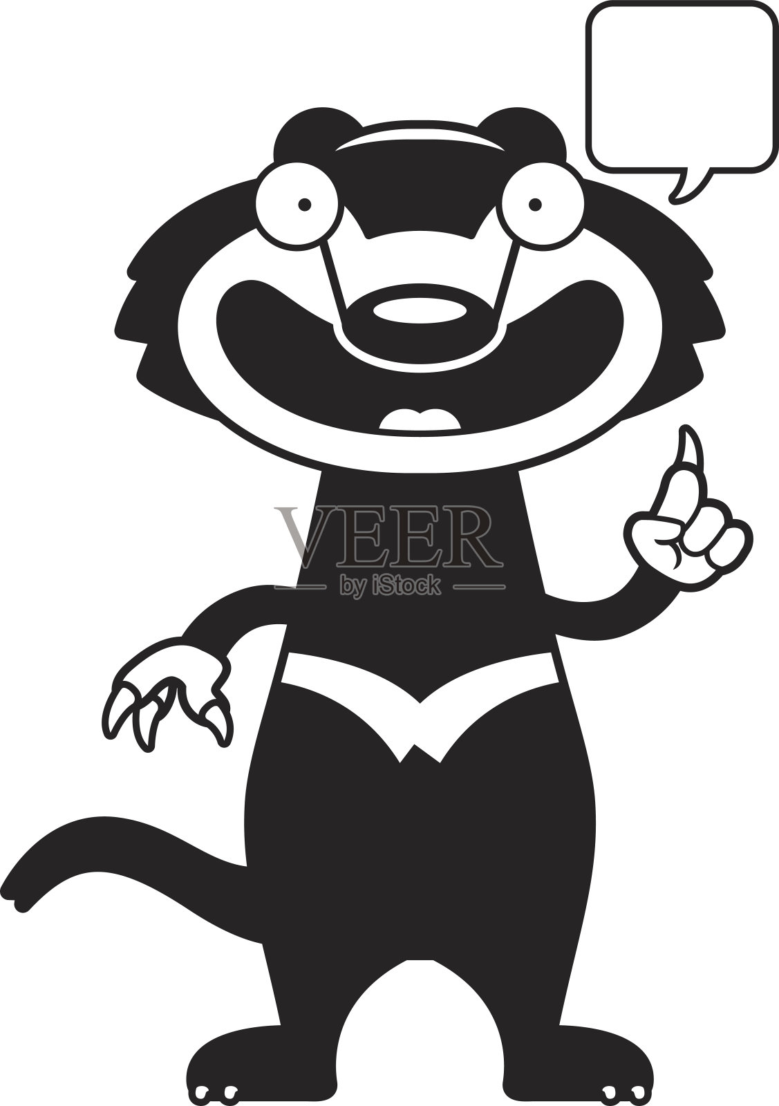 卡通袋獾说话设计元素图片