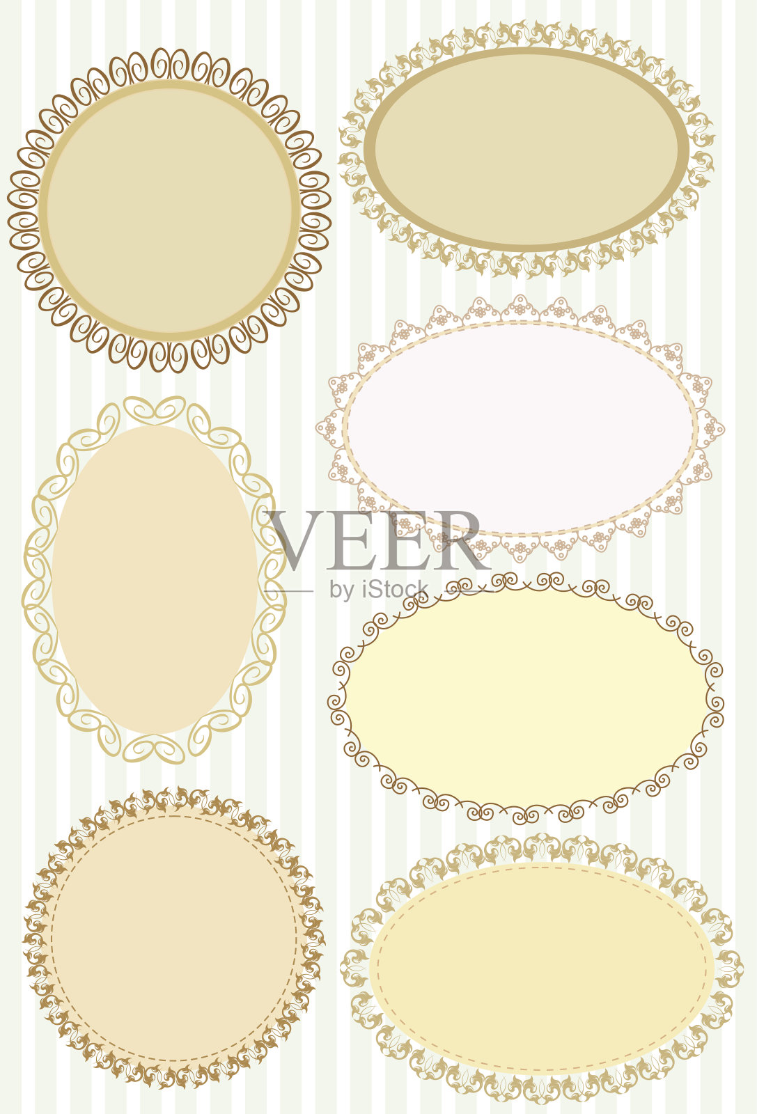 复古风格的框架。插画图片素材