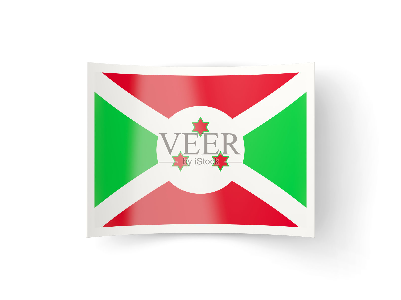 弯曲的图标与布隆迪国旗照片摄影图片