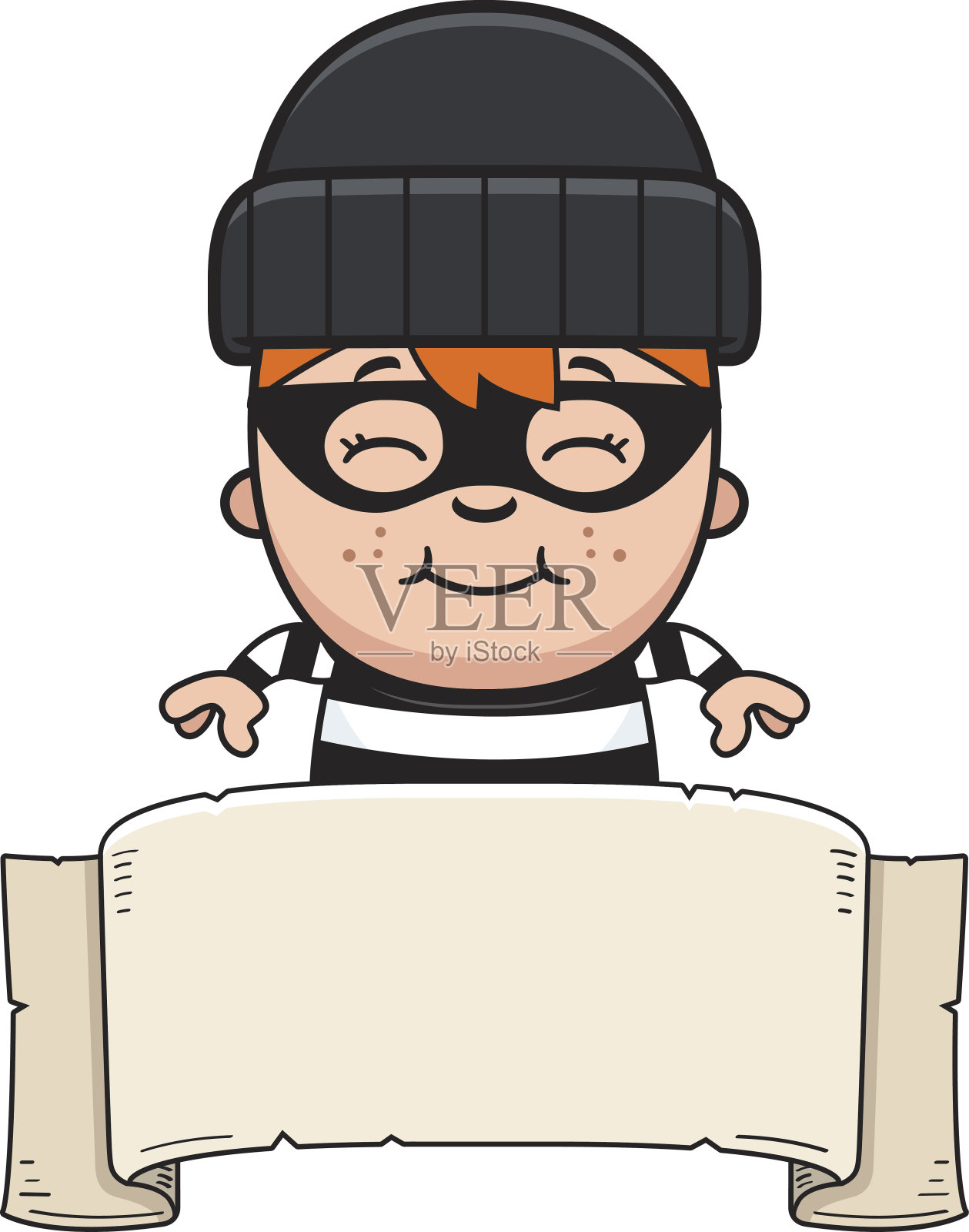 卡通小飞贼横幅插画图片素材