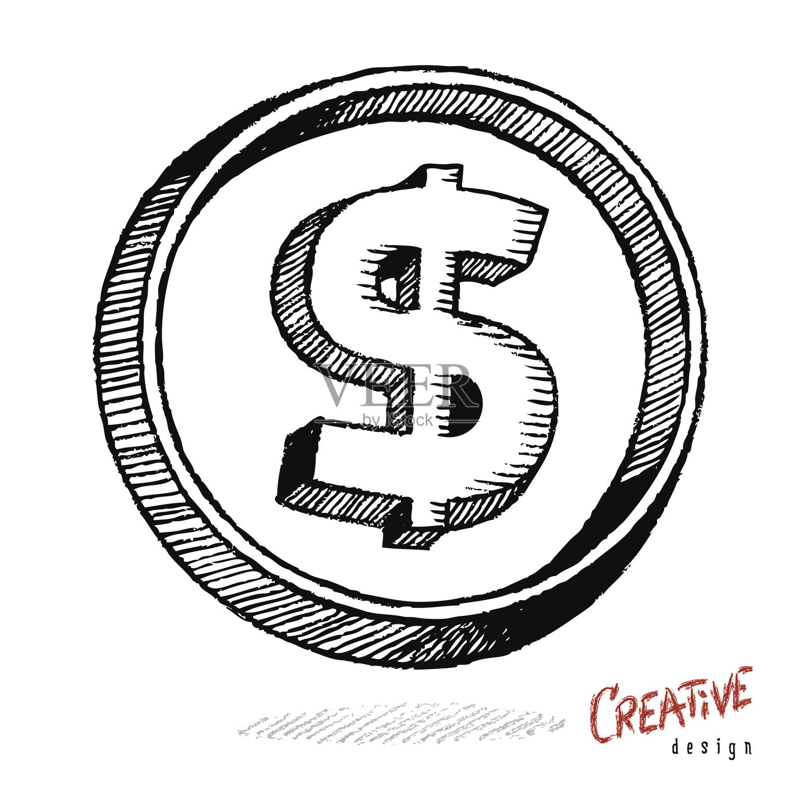 美元插画图片素材