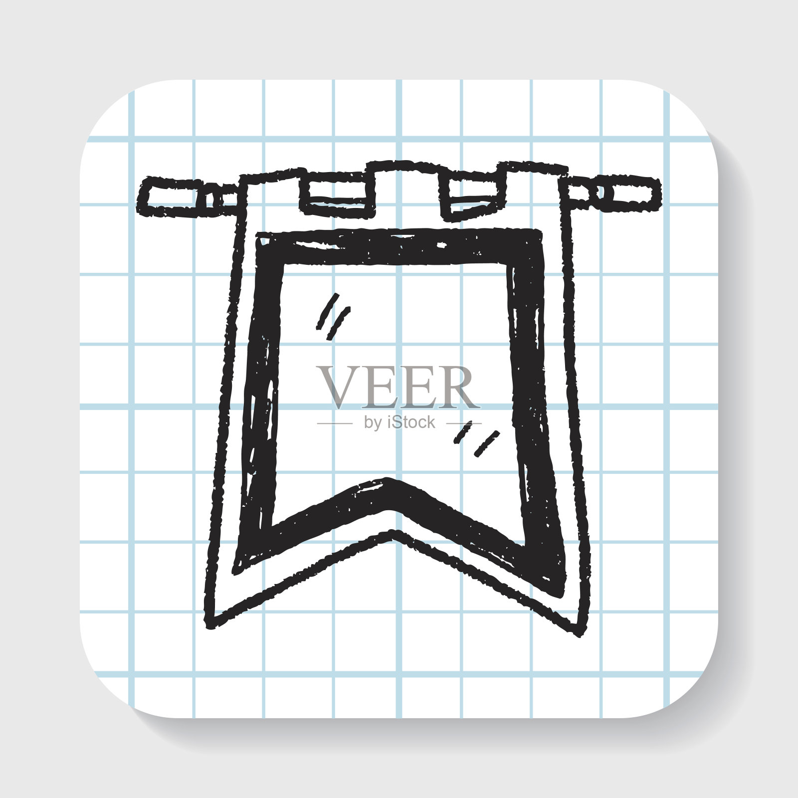 皇家旗帜涂鸦插画图片素材