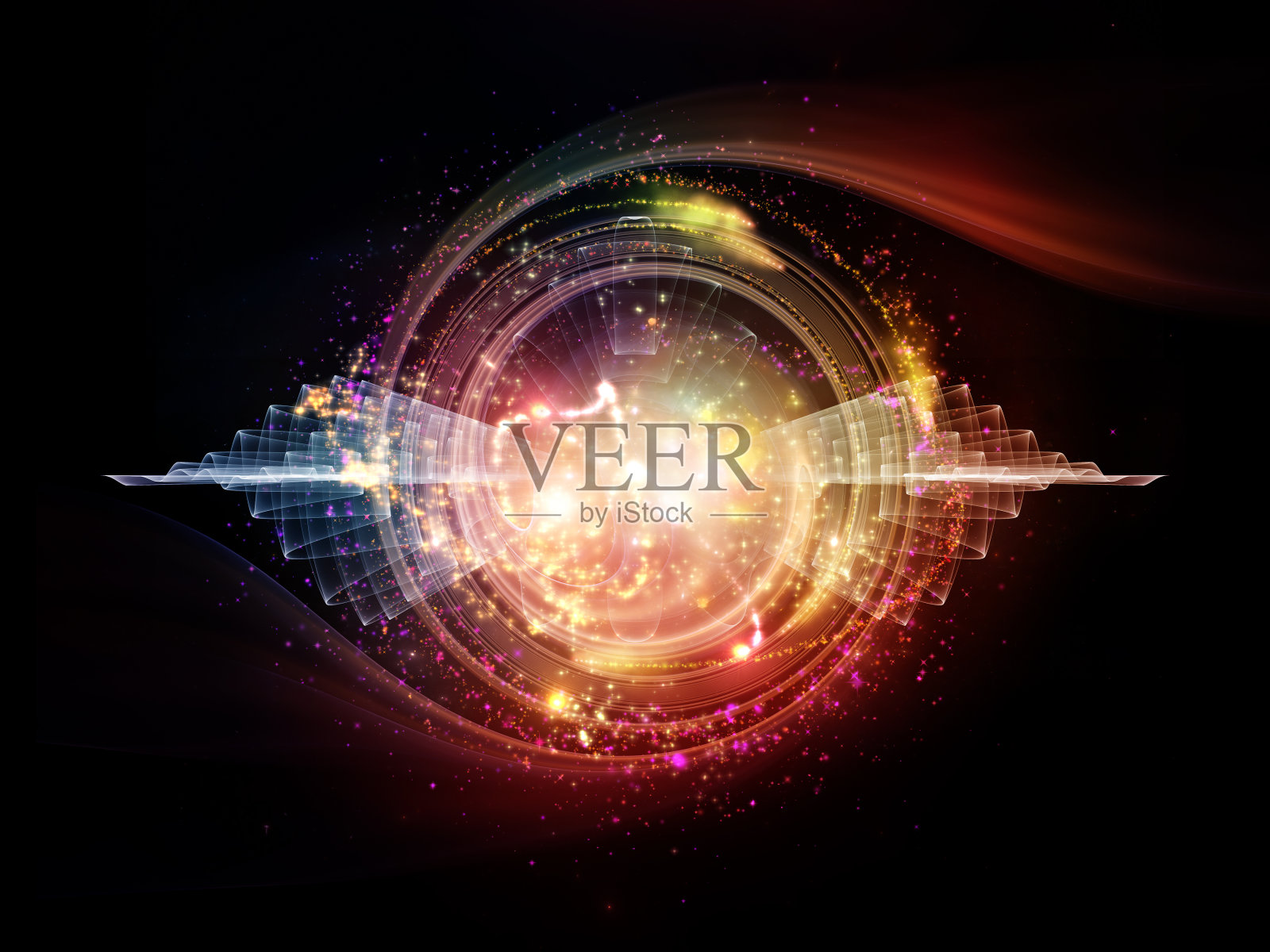 波粒子照片摄影图片