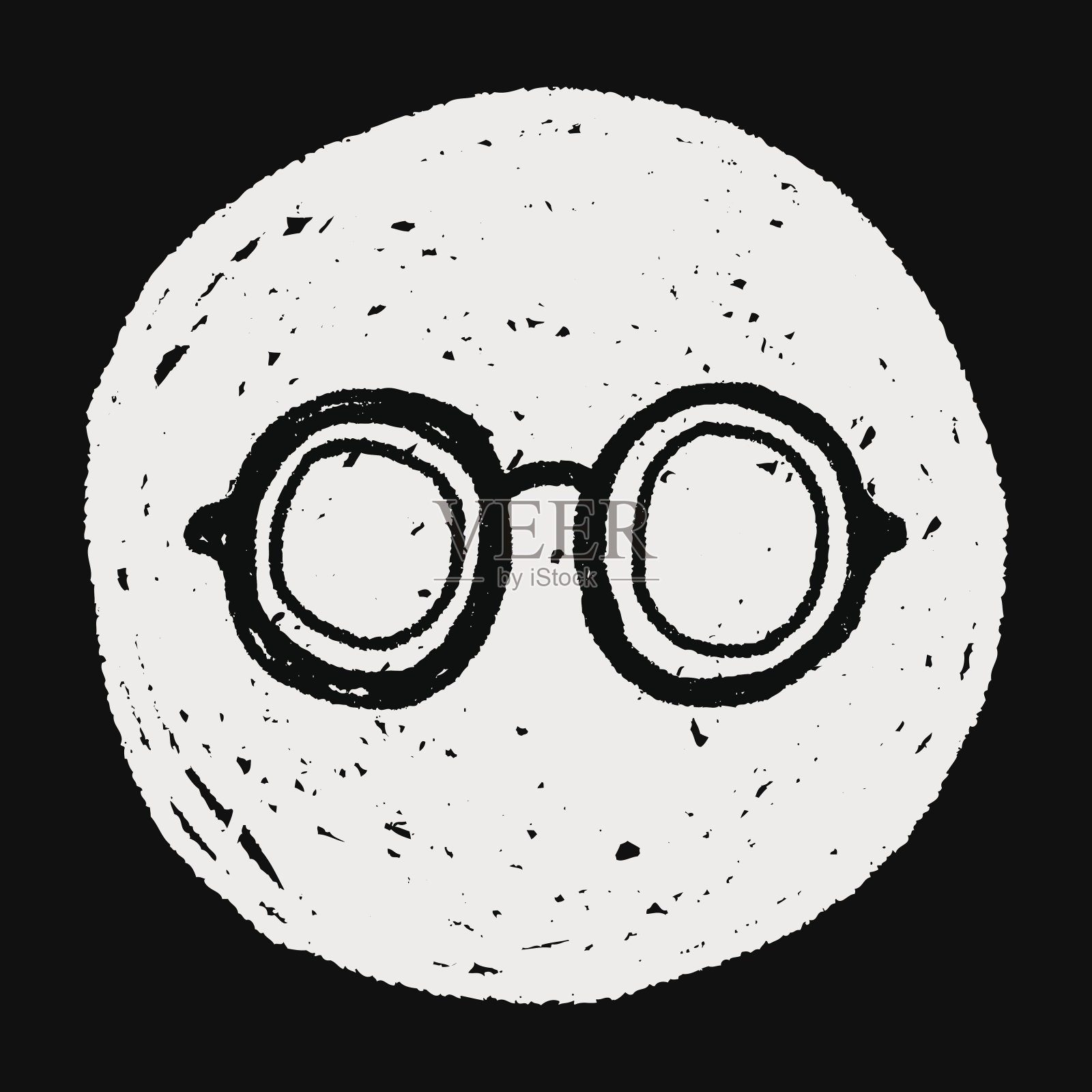 涂鸦眼镜插画图片素材