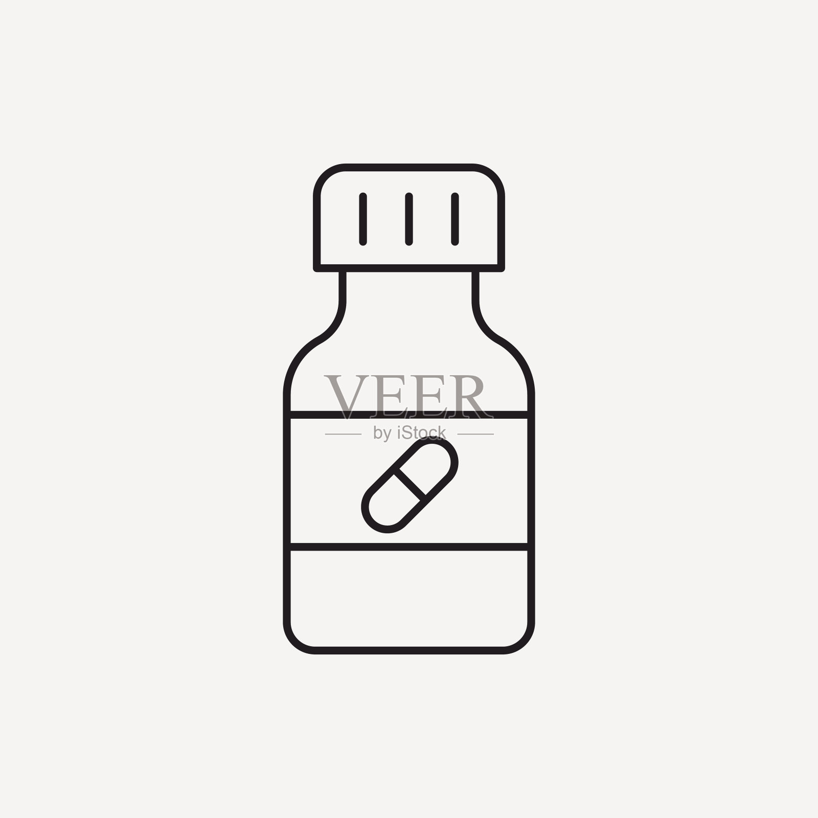 药瓶线图标插画图片素材