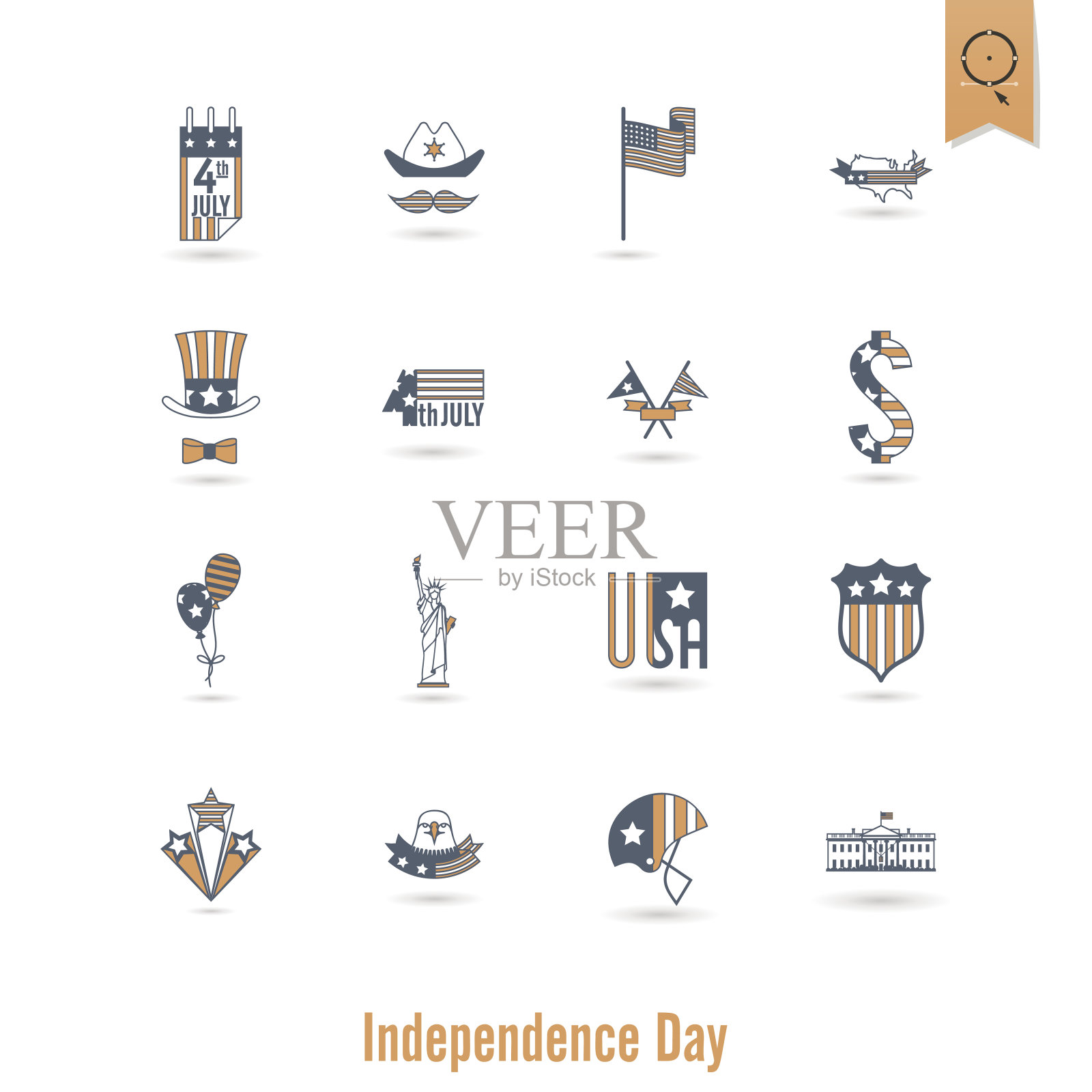 美国独立日插画图片素材