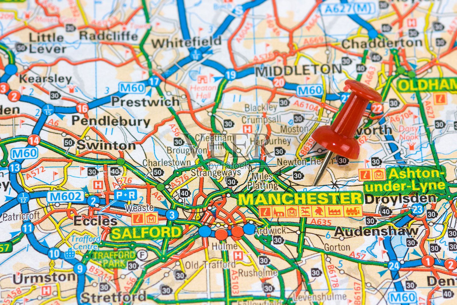 曼切斯特街道地图照片摄影图片
