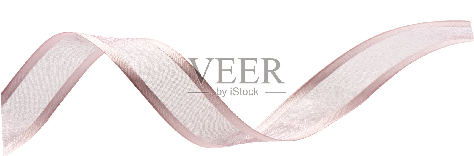 玫瑰丝带孤立在白色背景照片摄影图片