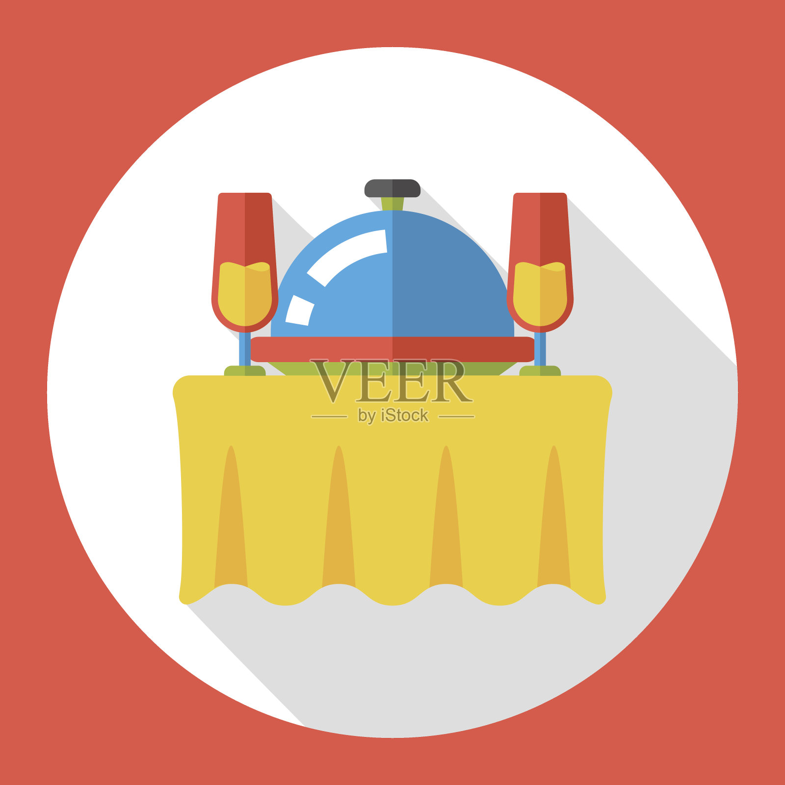 晚餐食物平面图标插画图片素材