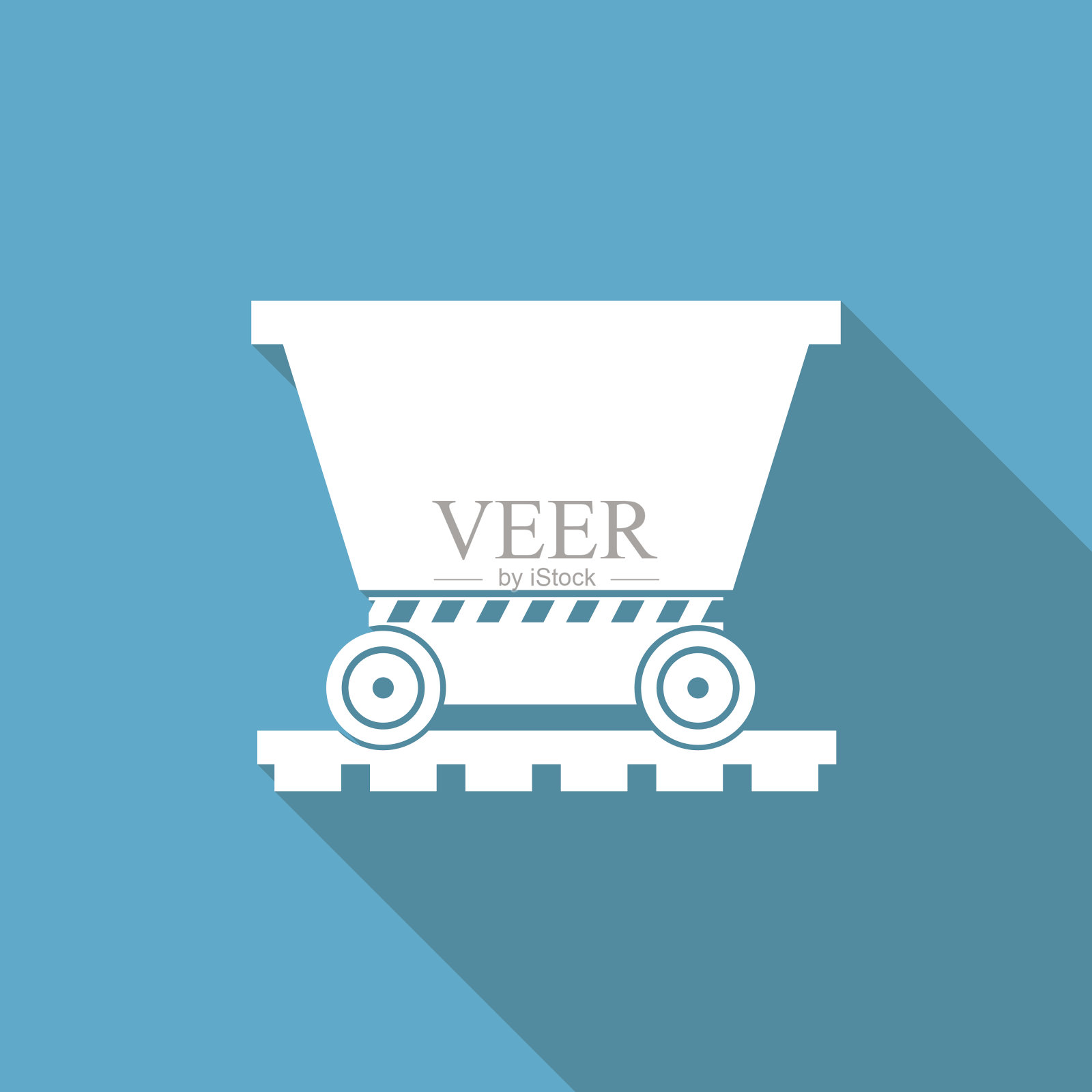 矢量彩色平台车图标。Epswhite flat0插画图片素材