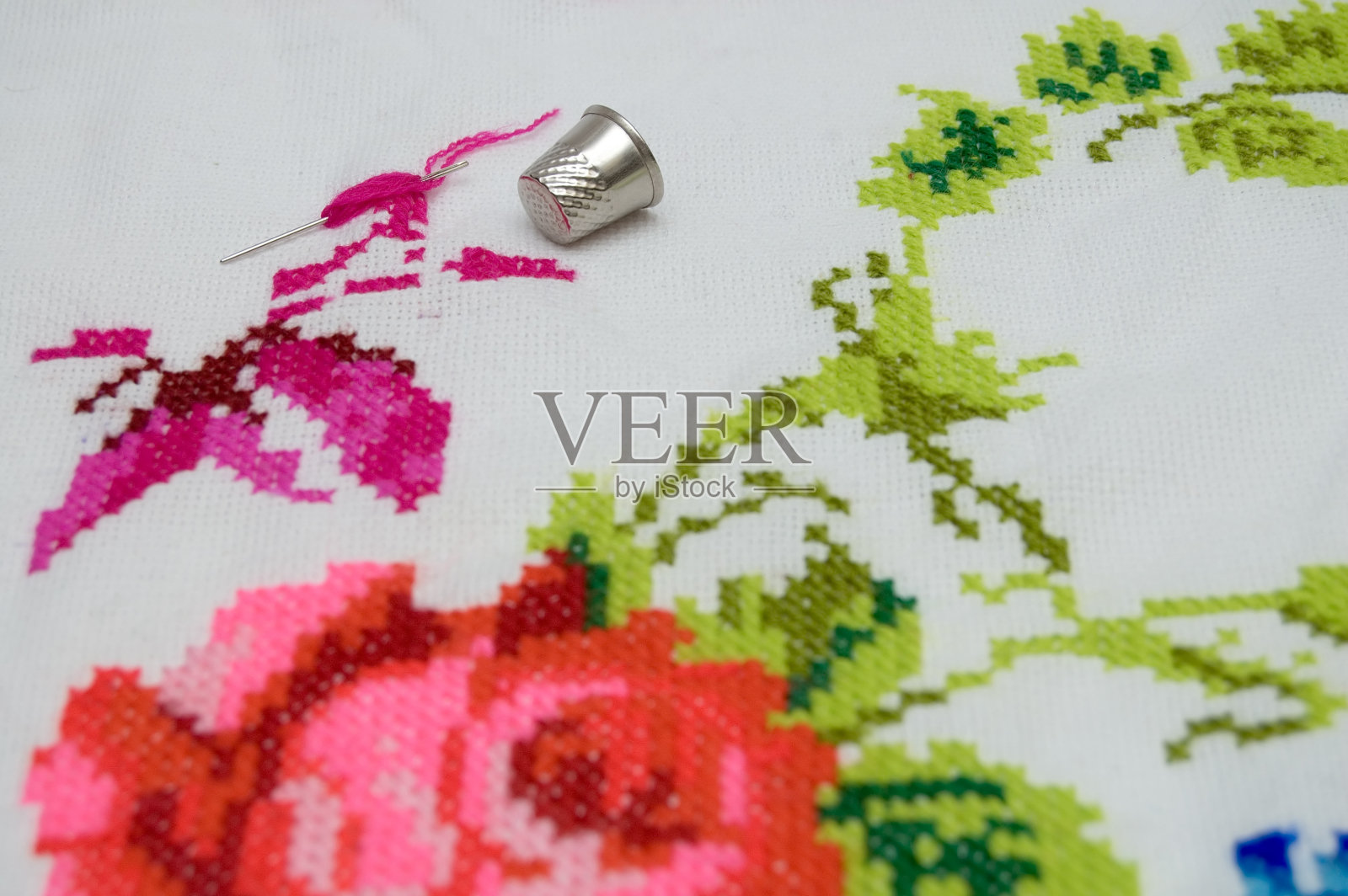 十字绣图案绣得好照片摄影图片