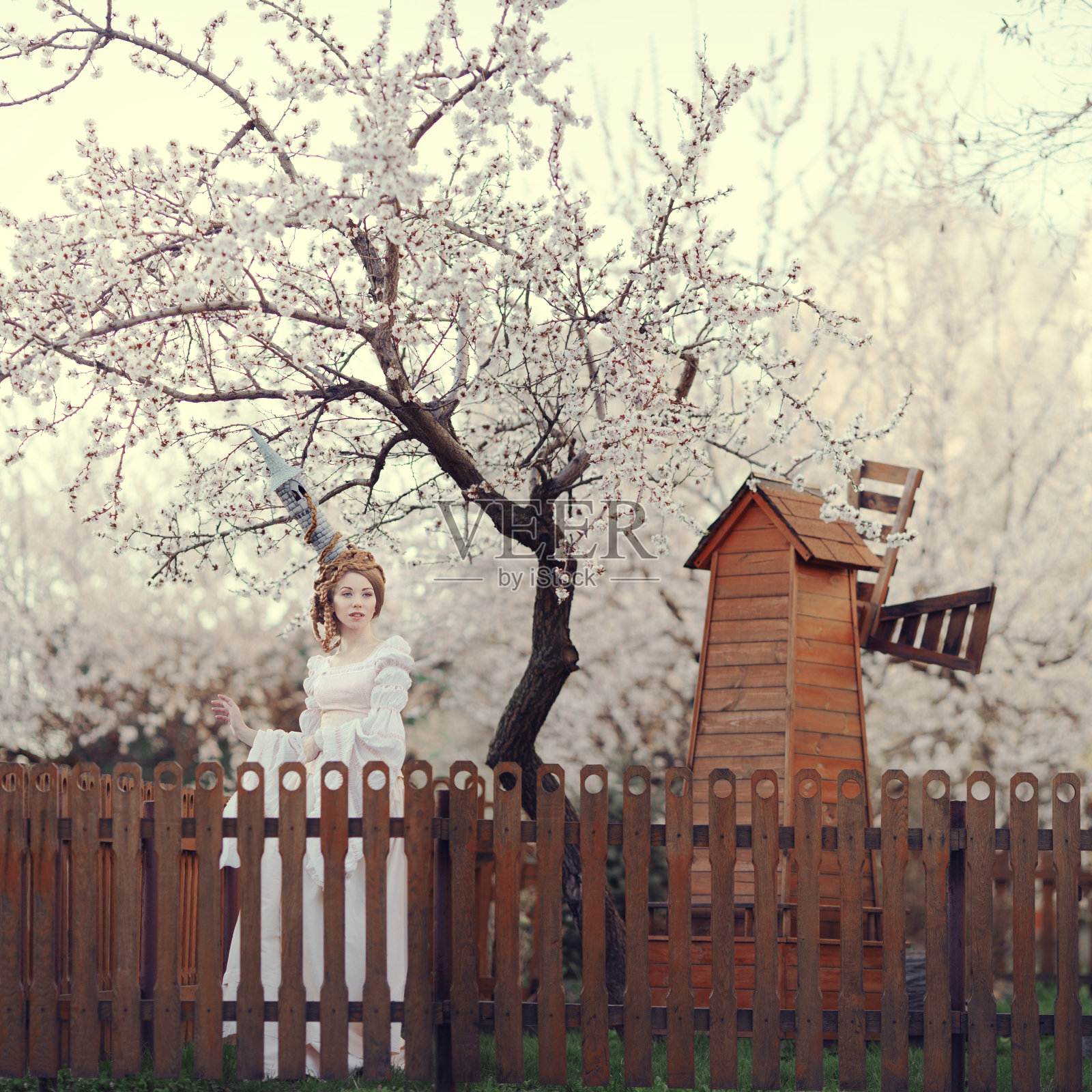 莴苣姑娘照片摄影图片