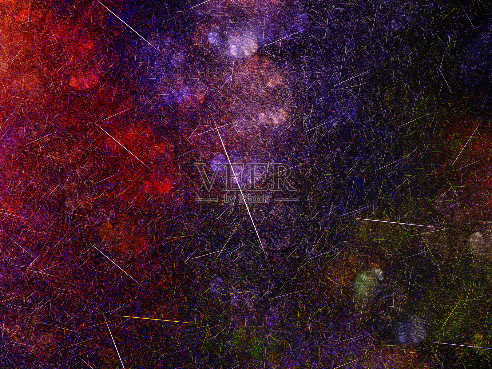 太空中的五彩流星雨照片摄影图片