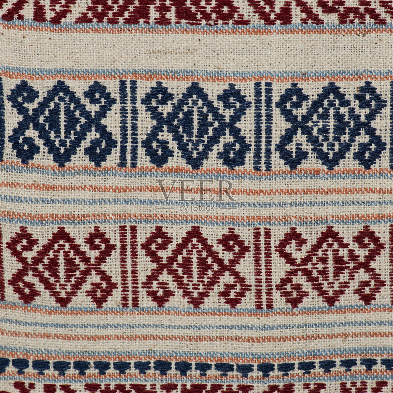 彩色的泰国手工艺品秘鲁切风格的地毯表面近距离照片摄影图片