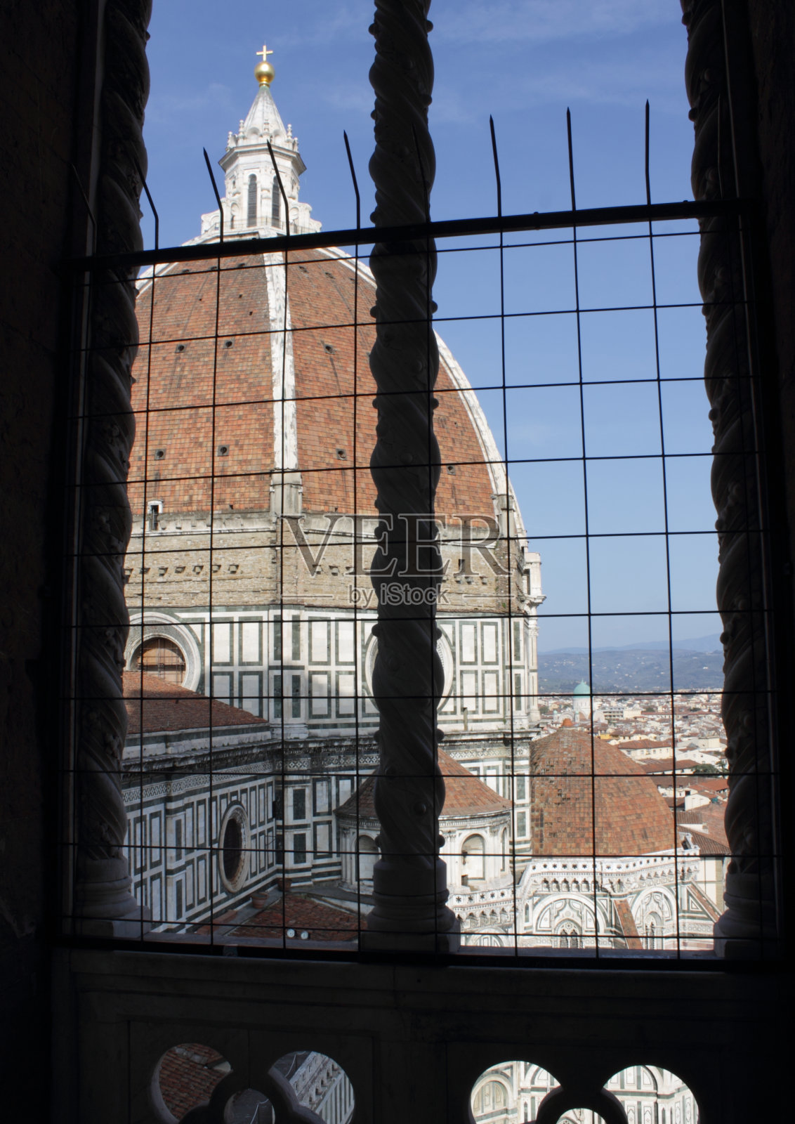 从乔托的钟楼上看大教堂照片摄影图片